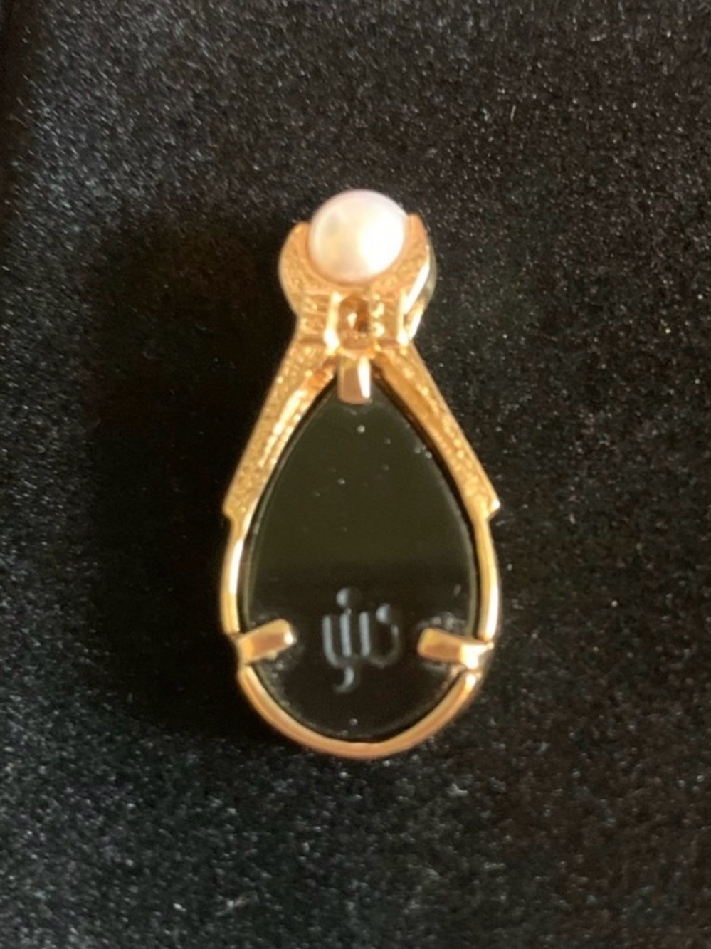 Rare Vintage Estate Solid 14K Yellow Gold Blue Agate Swan Cameo Pendant - Picture 2 of 5